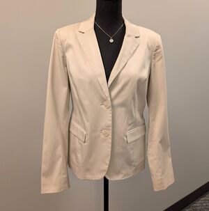 212 Collection Women's Khaki Sateen Blazer Fully Lined NWT Size 10